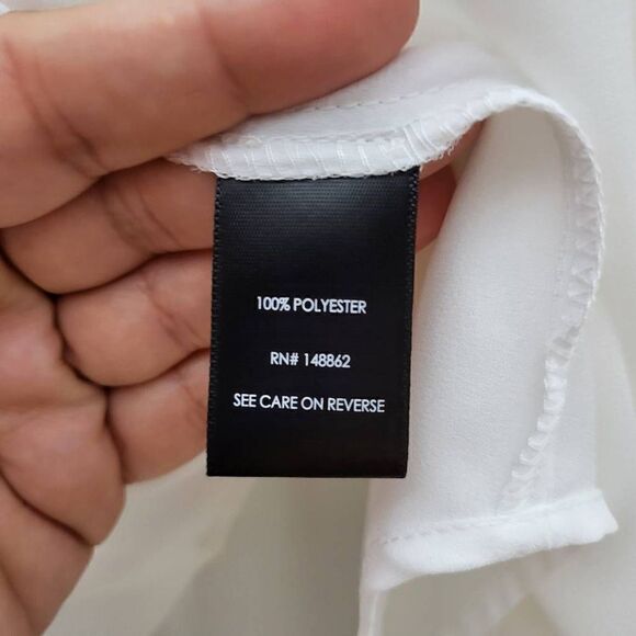 Torrid White Georgette Short Sleeves Blouse Size Large - Picture 10 of 10